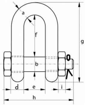 Рис.1. Чертеж скобы такелажной G-3153