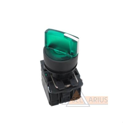 Переключатель ZBE-101 зеленый с подсветкой фото №1